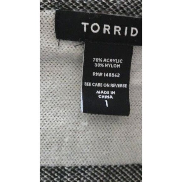 Torrid Buffalo Plaid Open Front Cardigan size 1X - Picture 4 of 5